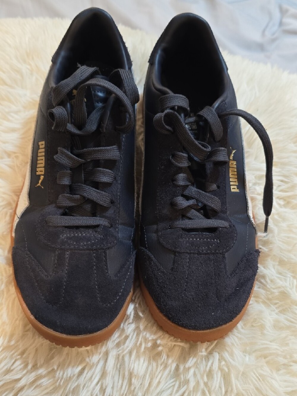 Puma Blue Sneakers with White Formstripe and Gum Outsole - Picture 4 of 4